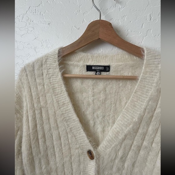 Misguided Fuzzy White Sweater - Picture 2 of 10